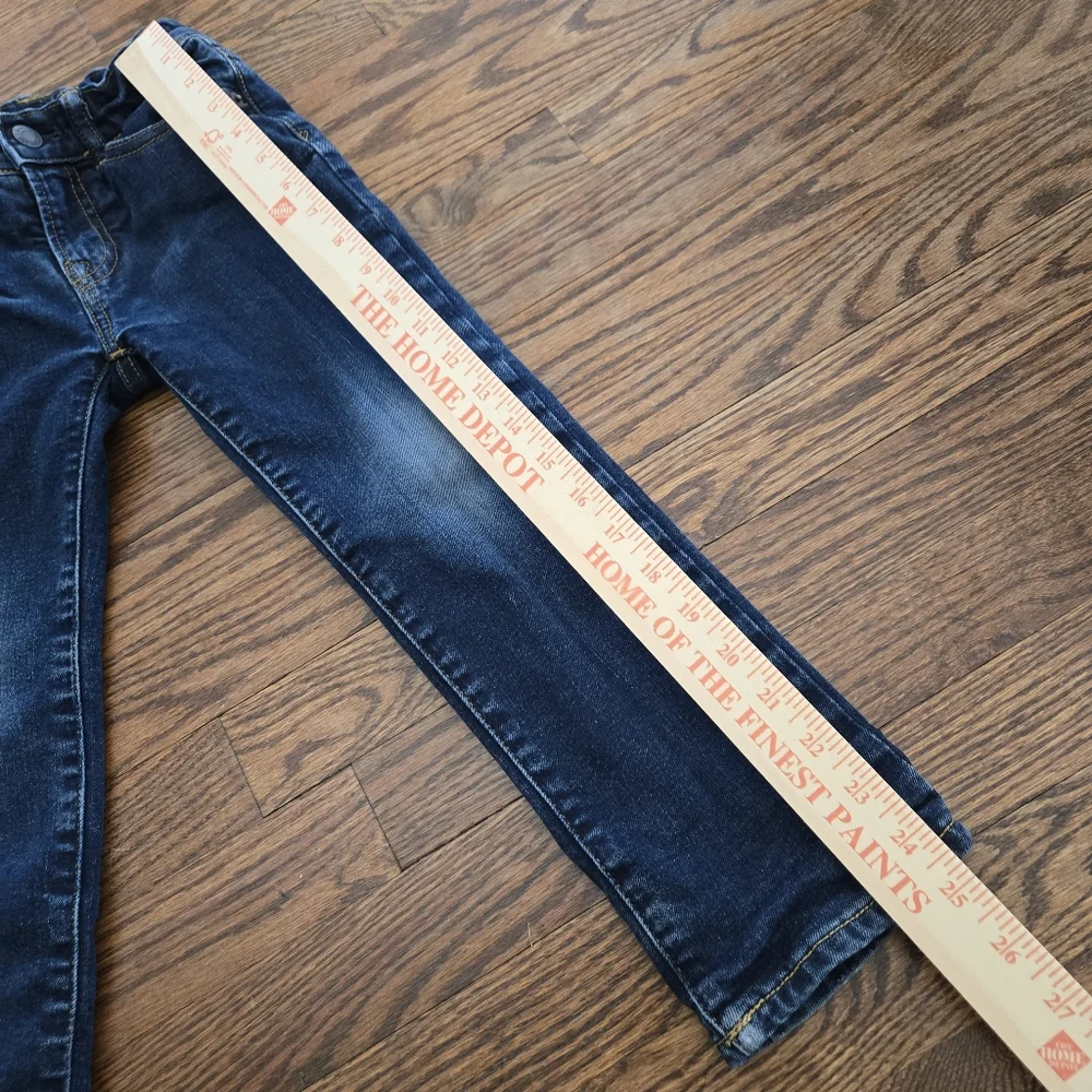 GAP Plaid Flannel Lined Boys Jeans Sz 6 Regular Straight EUC